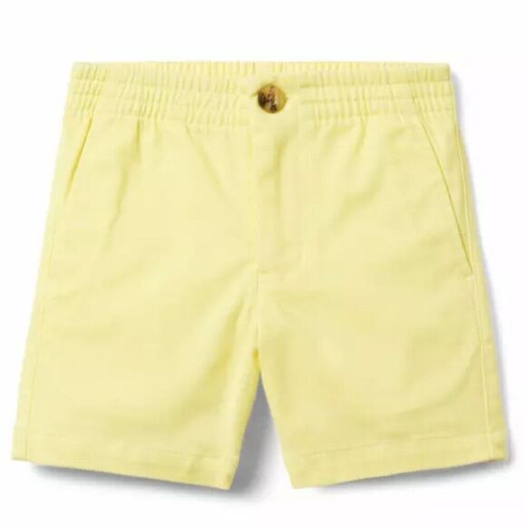 Janie and Jack 100048021 The Twill Pull-On Short Yellow NWT - Picture 1 of 12